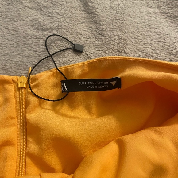 Zara orange linen halter dress - Picture 6 of 6